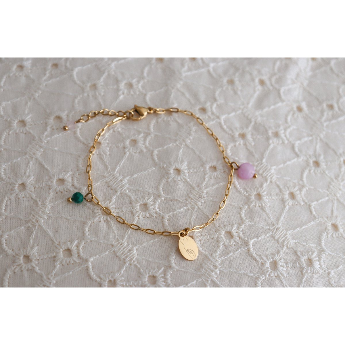 Herz-unter-dem-Gürtel-Armband – Gold