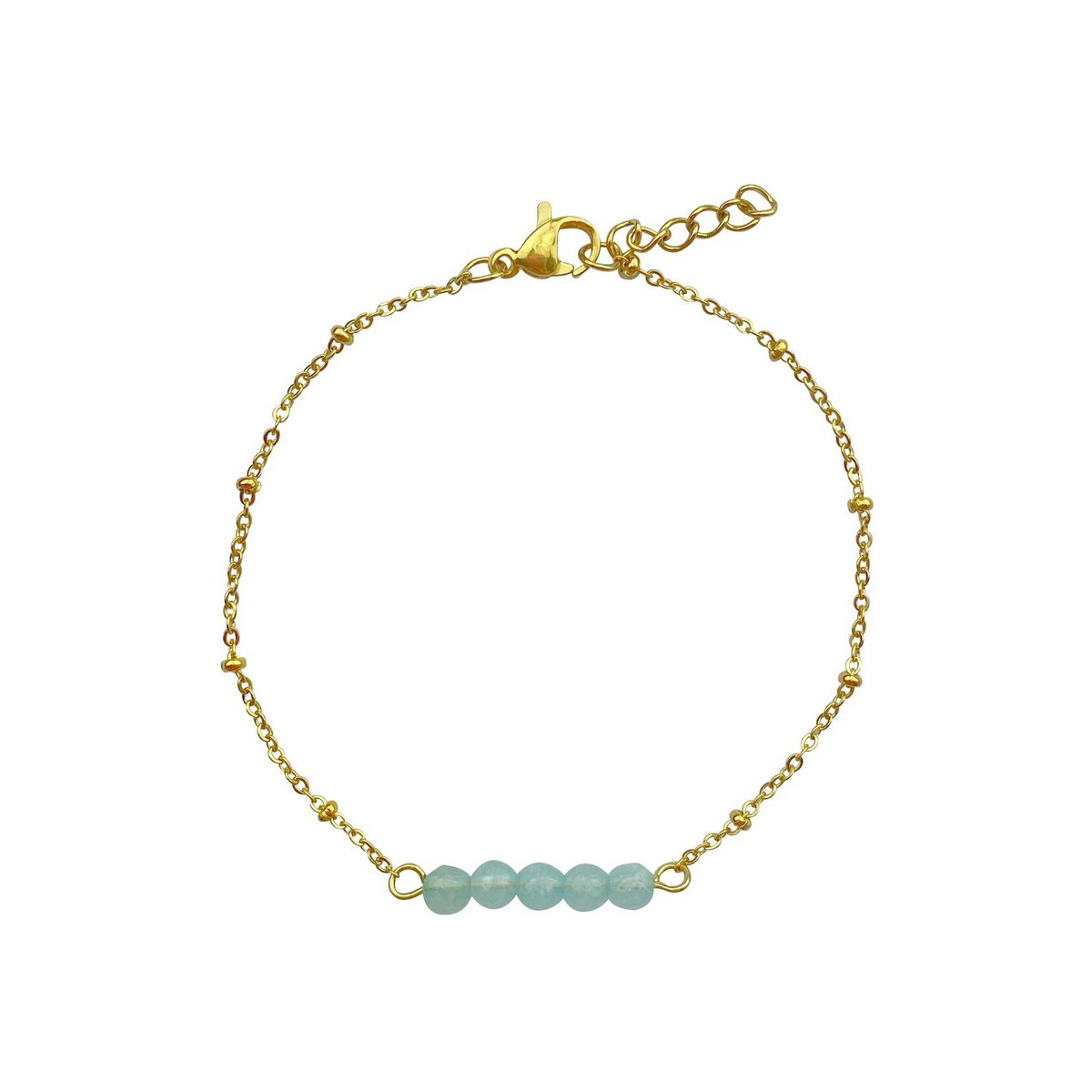 Armband Amazonit - Gold