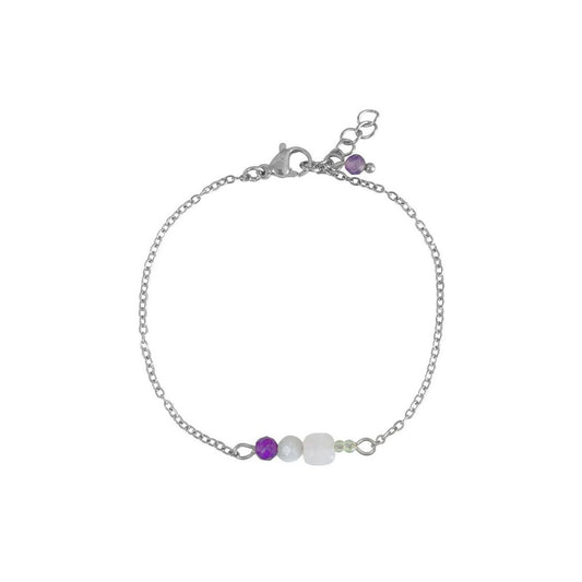 Harmonie-Edelstein-Armband – Silber