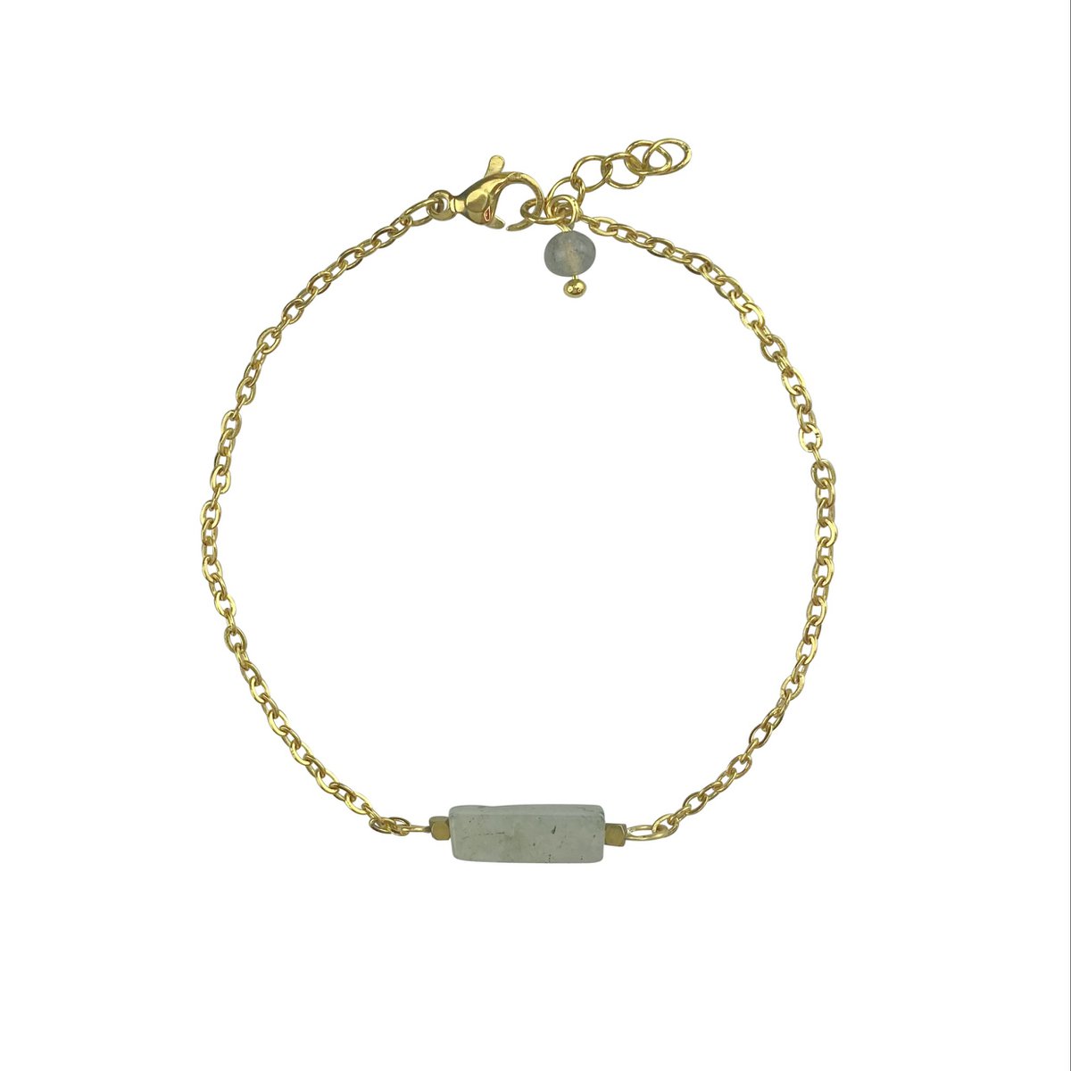 Armband Labradorit & Hämatit - Gold