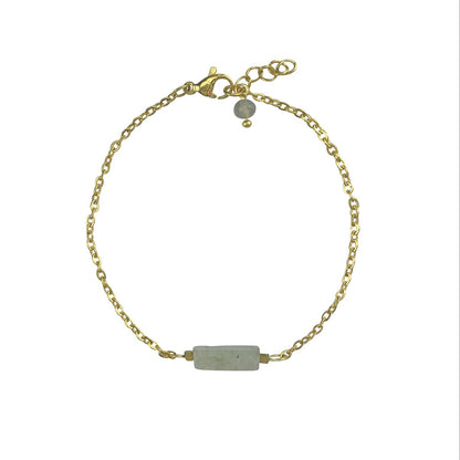 Armband Labradorit & Hämatit - Gold