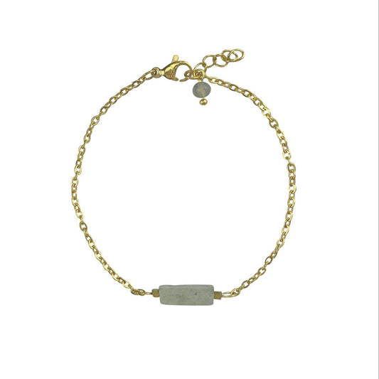 Armband Labradorit & Hämatit - Gold